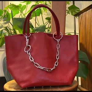 ALEXANDER WANG SMALL ROXY LEATHER TOTE BAG